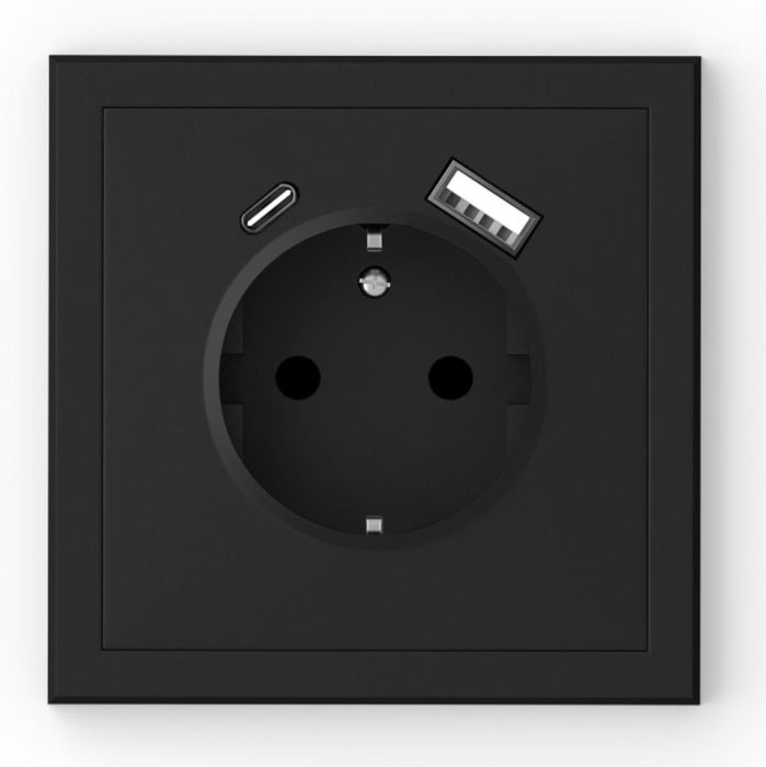 CONTACT SHUKO 16A+USB TYPE A+C 3A 15W