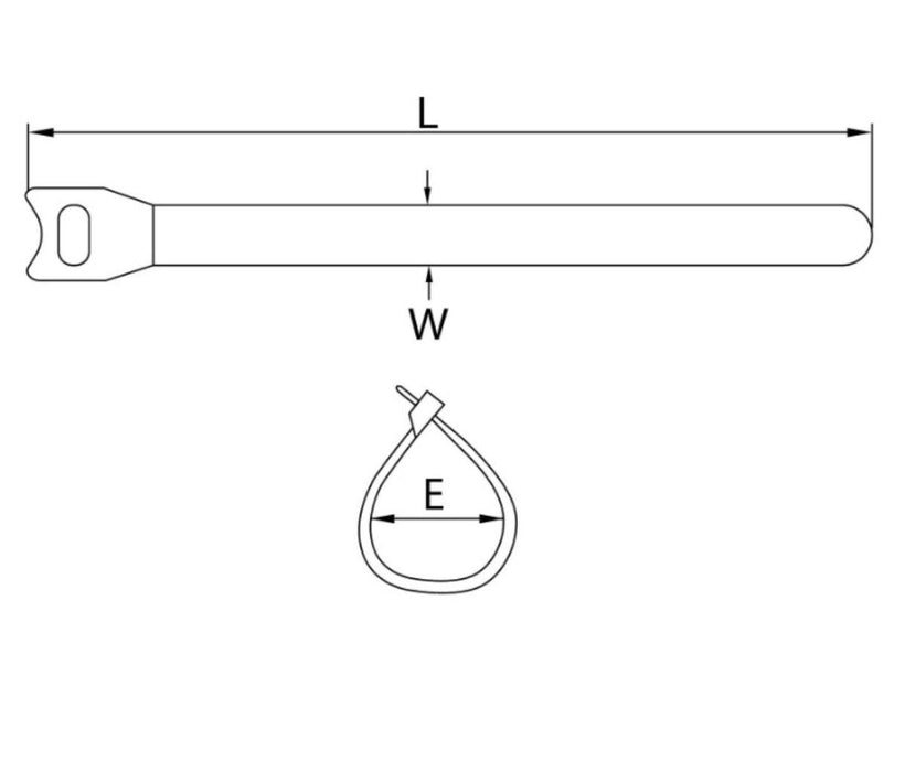 CABLE TIES SELF-ADHESIVE 135/12MM 10 PCS COMMEL