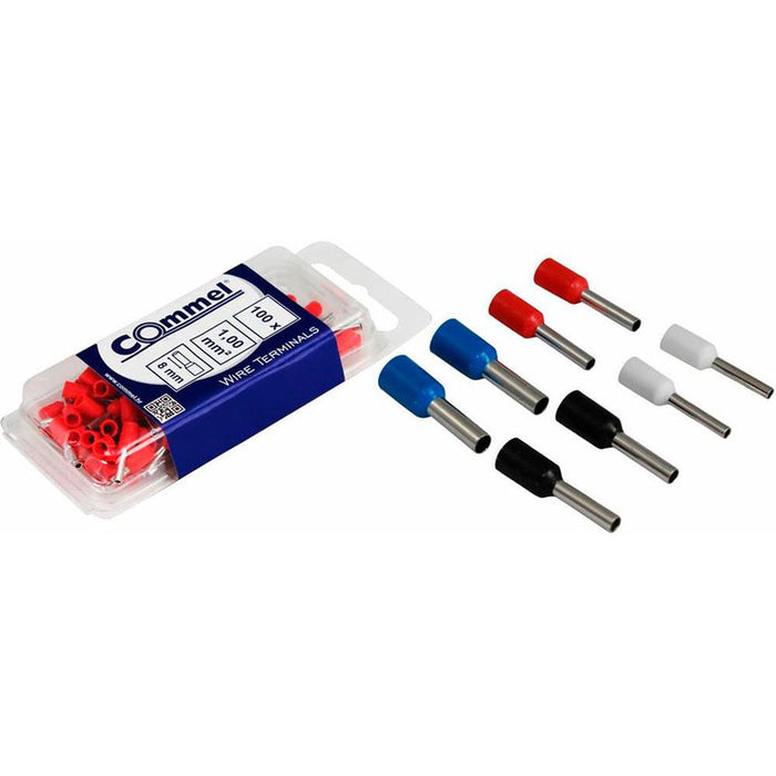 CABLE END COMMEL 0.75MM2-BLISTER 100PCS