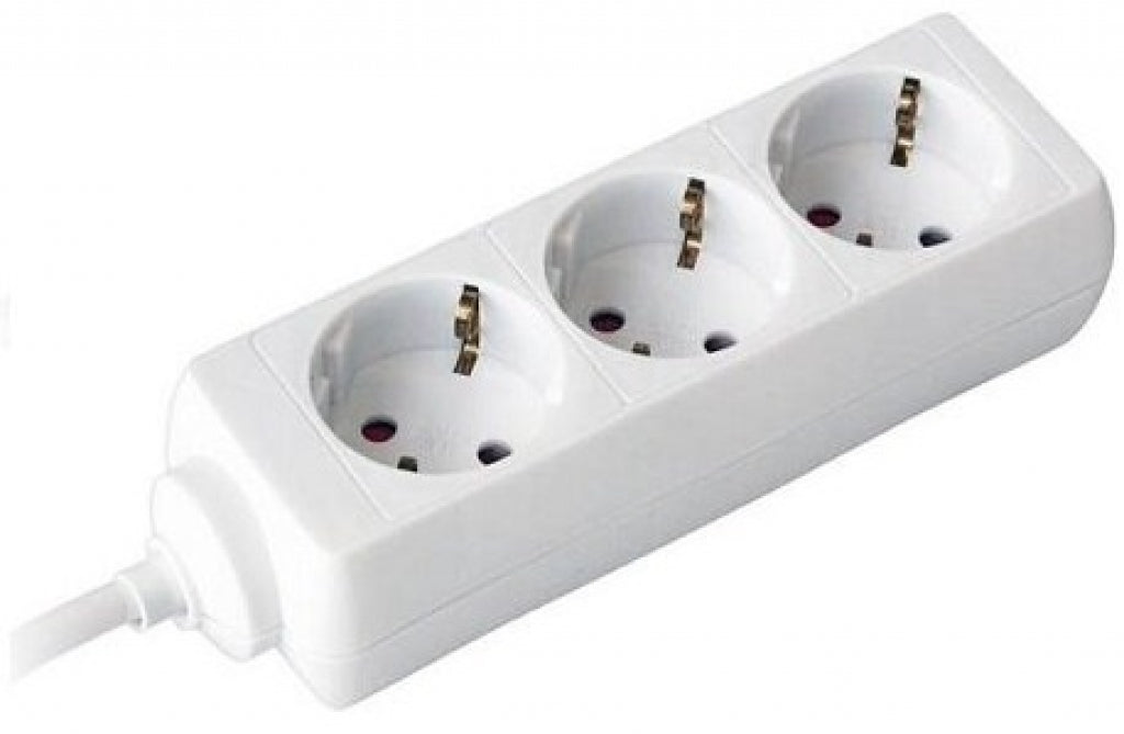 Commel power strip 3 sockets 1.4m white C0802