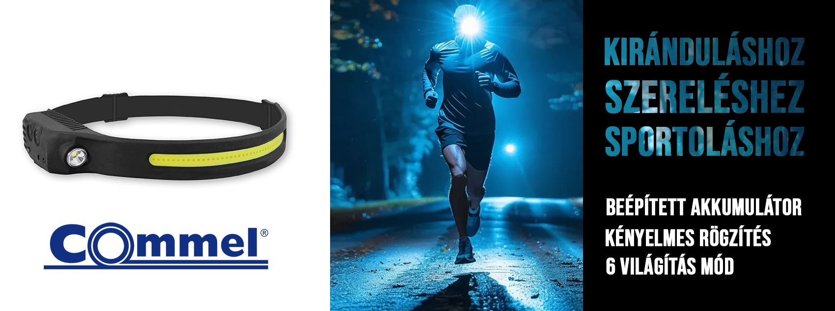 HEADLIGHT LED 4W 280LM 1200MAH COMMEL