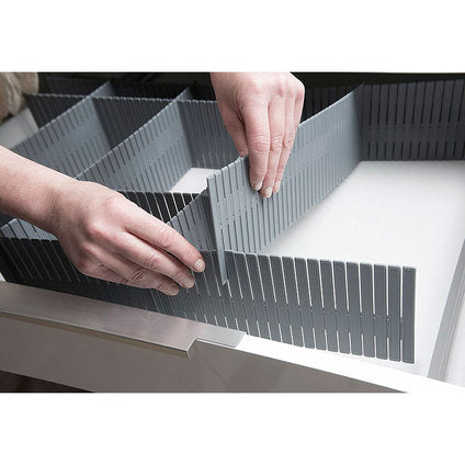 DRAWER DIVIDER GREY 44X10 CM COMPACTOR