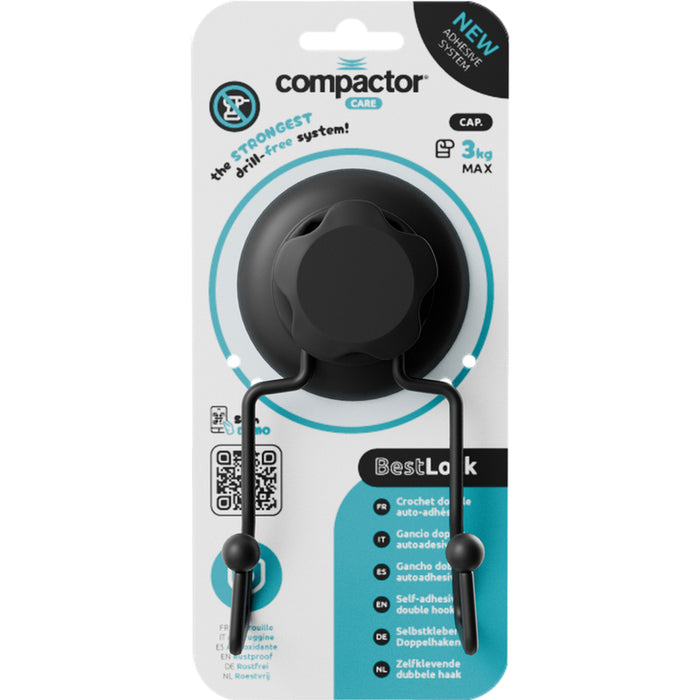 DOUBLE HOOK VACUUM COMPACTOR BESTLOCK BLACK