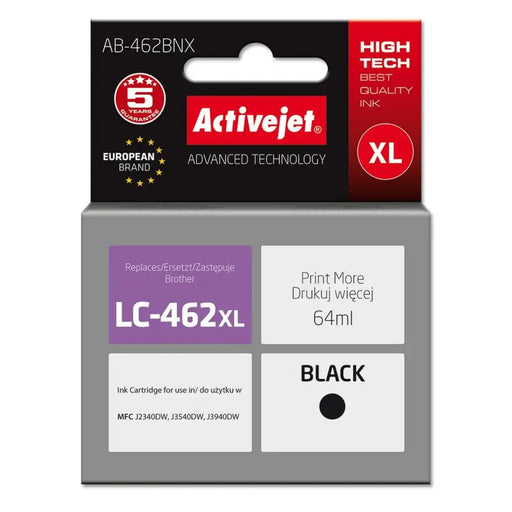 Compatible Ink Cartridge Activejet AB-462BNX Black - Оригинални Касети с Мастило<<<Електроника Периферни и резервни