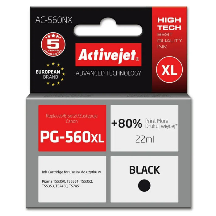 Compatible Ink Cartridge Activejet AC-560NX Black - Оригинални Касети с Мастило<<<Електроника Периферни и резервни