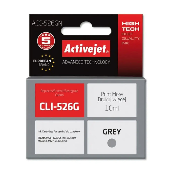 Compatible Ink Cartridge Activejet ACC-526GN Grey - Оригинални Касети с Мастило<<<Електроника Периферни и резервни