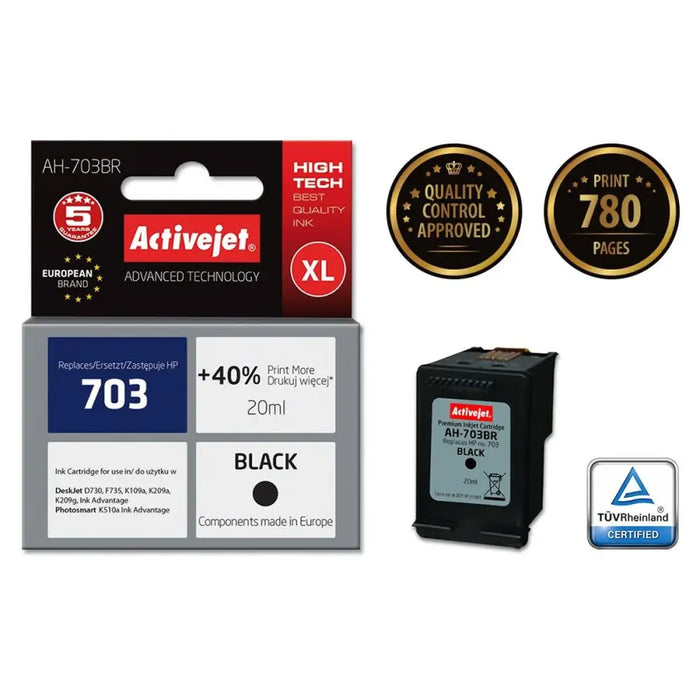 Compatible Ink Cartridge Activejet AH-703BR Black - Оригинални Касети с Мастило<<<Електроника Периферни и резервни