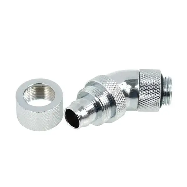 Compression fitting Alphacool HF 13/10 - G1/4 45° Swivel Chrome - Фитинги<<<Водно охлаждане<<<ValiAPI