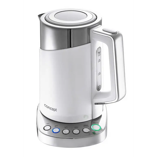 Concept RK3170 electric kettle 1.7 L 2200 W Stainless steel White - Electric kettlesAGD-CZE<<<Home Appliance
