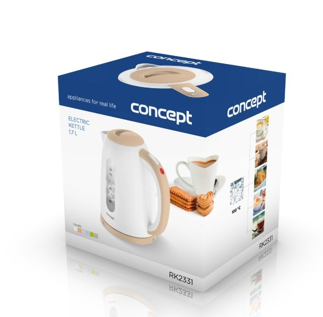 Concept RK2331 electric kettle 1.7 L 2200 W Beige, White
