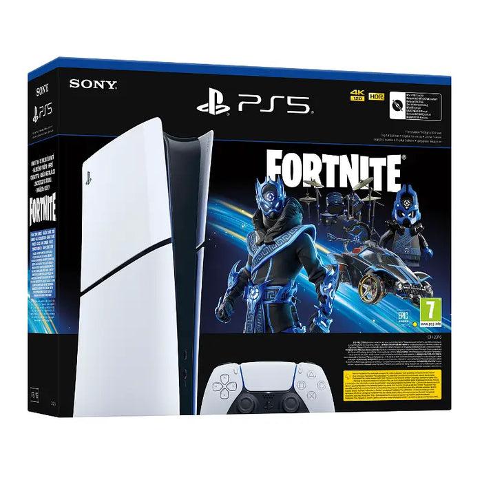 Console PlayStation 5 (Slim) Digital Edition + Fortnite® Cobalt Star - Игрови конзоли<<<Конзоли и аксесоари<<<ТВ Аудио