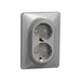 CONTACT DOUBLE ALUMINUM SCHNEIDER SEDNA (SDD313221) - Ключове и контакти<<<Електроматериали<<<Praktiker&&&Ключове и