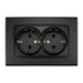 CONTACT DOUBLE BLACK VIKO BY PANASONIC Linnera Life - Ключове и контакти<<<Електроматериали<<<Praktiker&&&Ключове и