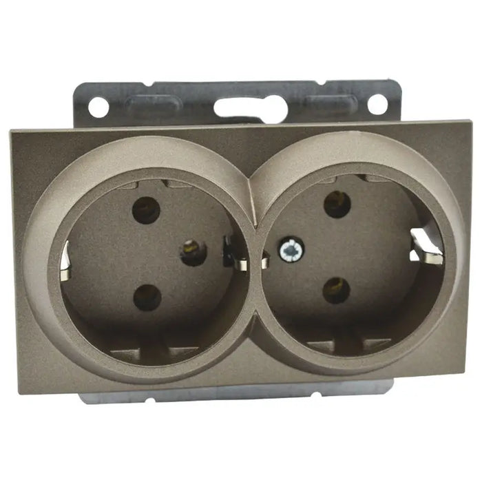 CONTACT DOUBLE MECHANISM BRONZE MONO DESPINA - Ключове и контакти<<<Електроматериали<<<Praktiker&&&Ключове и