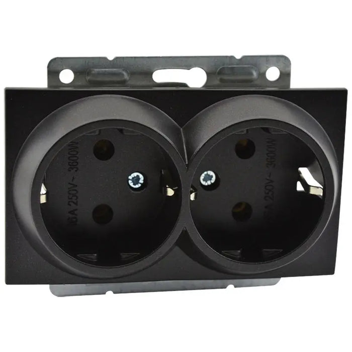 CONTACT DOUBLE MECHANISM GRAPHITE MONO DESPINA - Ключове и контакти<<<Електроматериали<<<Praktiker&&&Ключове и