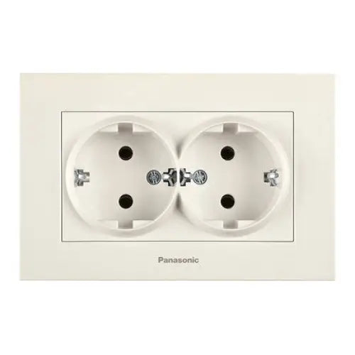 CONTACT DOUBLE PANASONIC KARRE PLUS - Ключове и контакти<<<Електроматериали<<<Praktiker&&&Ключове и