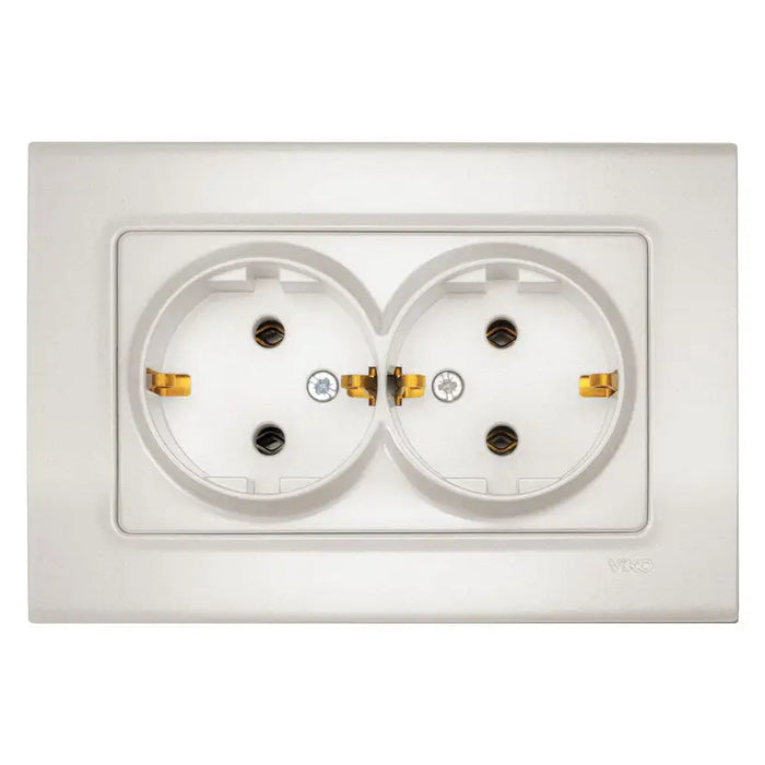 CONTACT DOUBLE PEARL VIKO BY PANASONIC Linnera Life - Ключове и контакти<<<Електроматериали<<<Praktiker&&&Ключове и