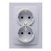 CONTACT DOUBLE SILVER NILSON - Ключове и контакти<<<Електроматериали<<<Praktiker&&&Ключове и