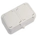 CONTACT DOUBLE WITH COVER MOISTURE PROTECTION IP44 WHITE MAKEL VIOLET - Ключове и