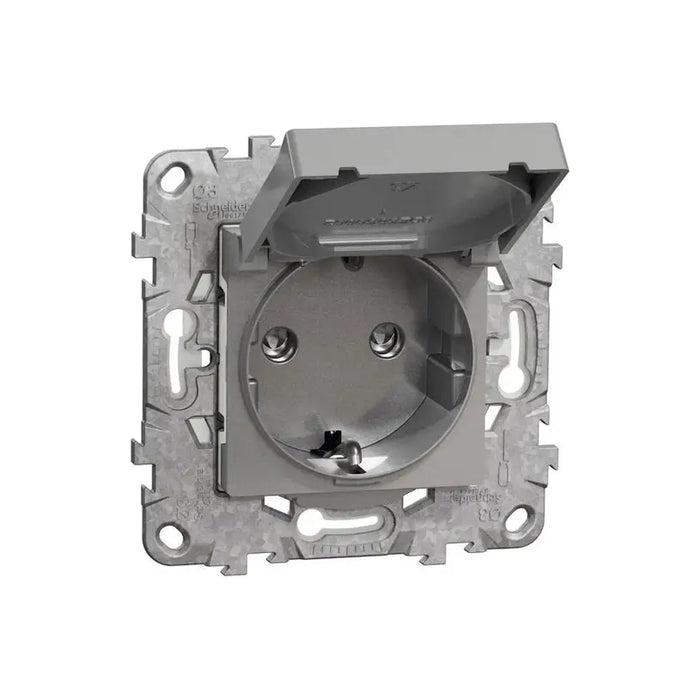 CONTACT IP44 ALUMINUM SCHNEIDER UNICA (NU508230) - Ключове и контакти<<<Електроматериали<<<Praktiker&&&Ключове и