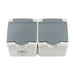 CONTACT IP44 DOUBLE GRAY MELOPLAM TONI - Ключове и контакти<<<Електроматериали<<<Praktiker&&&Ключове и