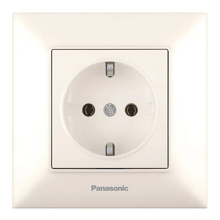 CONTACT SHUKO CREAM PANASONIC Arkedia Slim - Ключове и контакти<<<Електроматериали<<<Praktiker&&&Ключове и