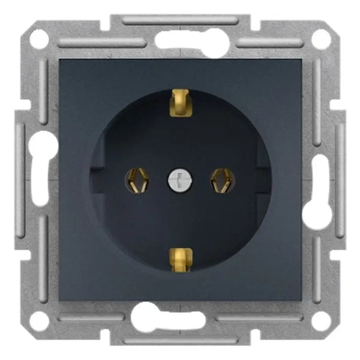 CONTACT SHUKO SINGLE ANTHRACITE SCHNEIDER ASFORA - Ключове и контакти<<<Електроматериали<<<Praktiker&&&Ключове и
