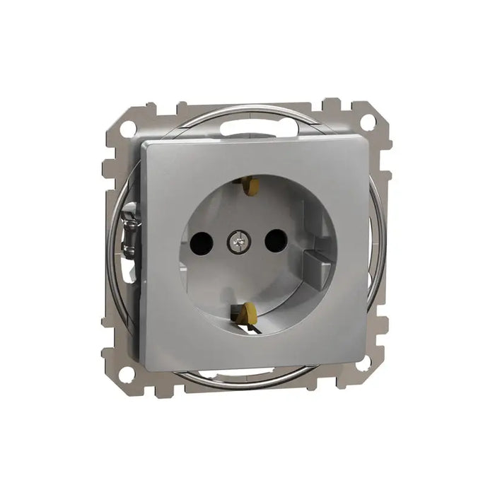 CONTACT SINGLE ALUMINUM SCHNEIDER SEDNA (SDD113022) - Ключове и контакти<<<Електроматериали<<<Praktiker&&&Ключове и