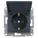 CONTACT SINGLE WITH COVER ANTHRACITE SCHNEIDER ASFORA - Ключове и контакти<<<Електроматериали<<<Praktiker&&&Ключове и