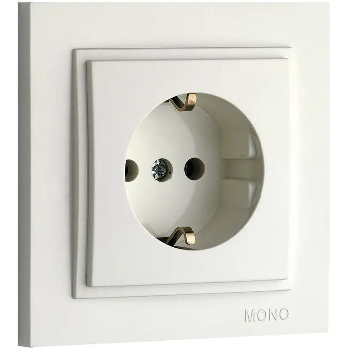 CONTACT WHITE MONO DESPINA - Ключове и контакти<<<Електроматериали<<<Praktiker&&&Ключове и