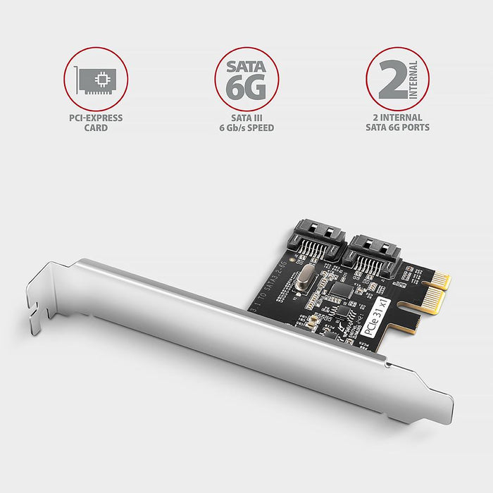 Controller ESTILLO AXAGON PCES-SJ2 PCI-ex For 2 pcs. internal SATA 6G ports - Входно-изходни контролери<<<Компютърни