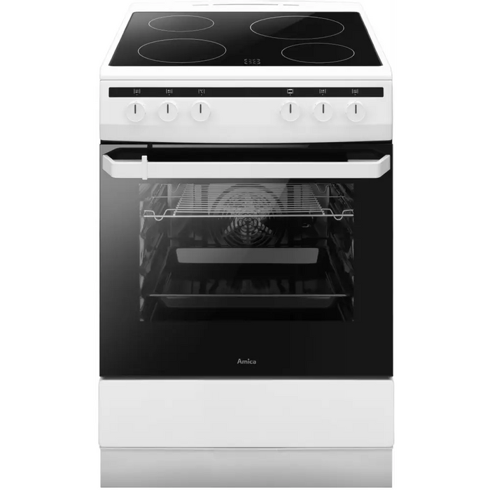 Cooker with ceramic top AMICA 618CE2.30(W) 55355 - Готв. печки с керам. плот<<<Готварски печки<<<Домакински