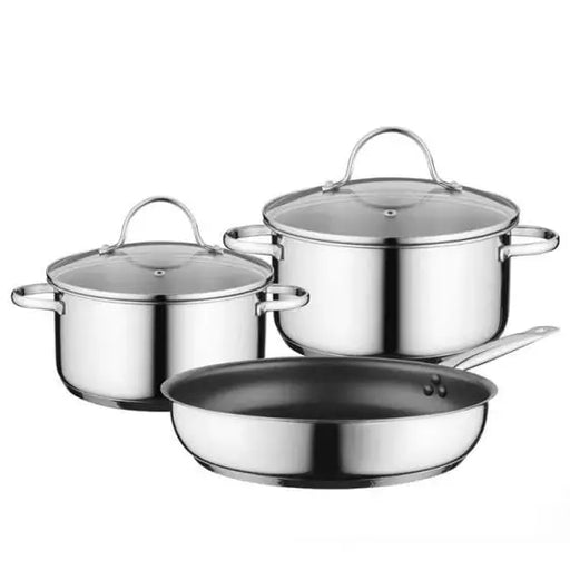 Cookware set 3 parts BOSCH HEZ9SE030 - Аксесоари<<<BOSCH плотове<<<BOSCH<<<PolyComp&&&Домакински съдове<<<Уреди за