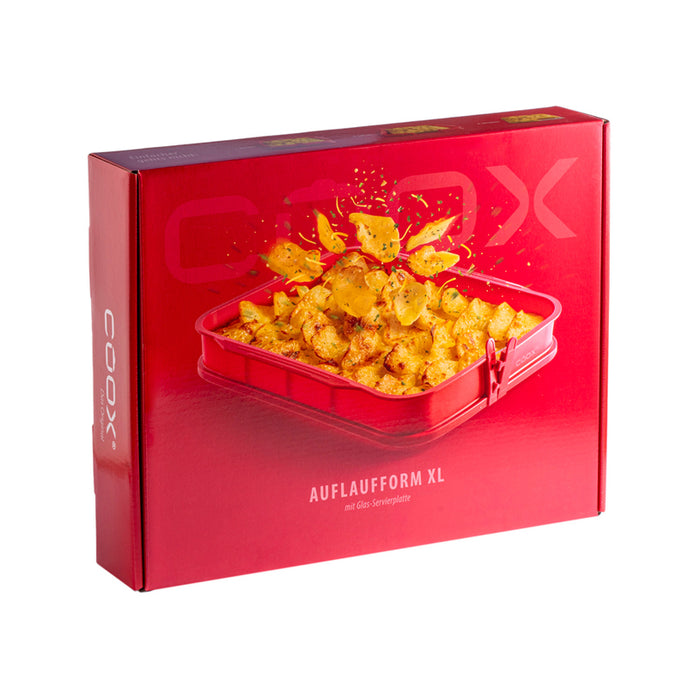 TRAY WITH GLASS BASE 37X31X6.5 CM/3.8 L COOX