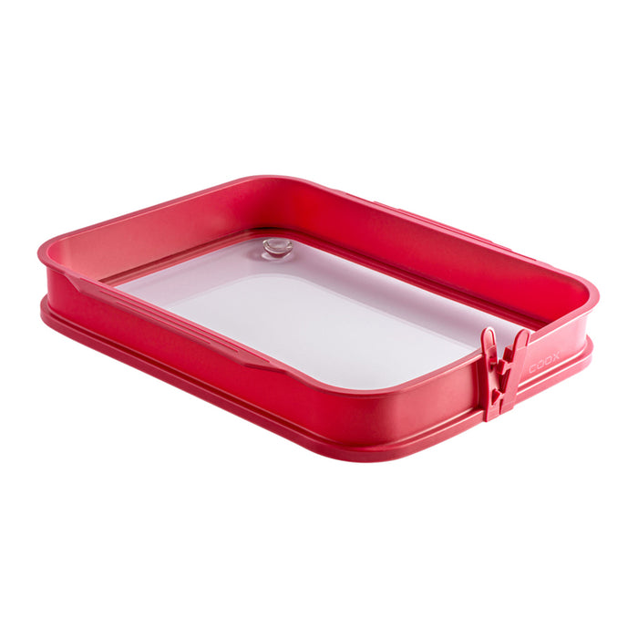 TRAY WITH GLASS BASE 37X31X6.5 CM/3.8 L COOX