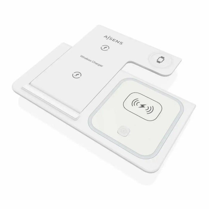 Cordless Charger Aisens ASCH-15W3WC044-W White 15 W 3-in-1 - USB зарядни и кабели<<<Електроника Телефони и