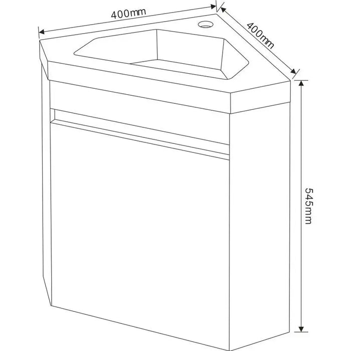 CORNER CABINET FOR BATHROOM WITH WASHBASIN INTER CERAMIC 3939 - Мебели<<<Мебели и огледала за