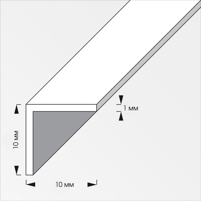 CORNER PROFILE PVC 10X10 MM 1 M ALFER ALUMINUM - Профили<<<Профили и планки<<<Инструменти и железария<<<Praktiker