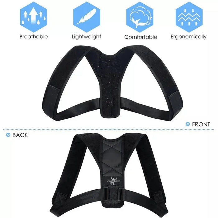 Corpofix - Medical Posture Corrector Men Women Upper Back Brace Shoulder Lumbar Support - Posture correctors