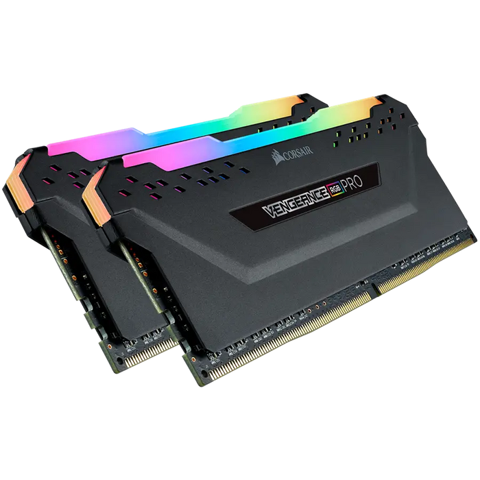 CORSAIR 16GB RAMKit 2x8GB DDR4 3200MHz 2x288 DIMM Unbuffered 16-18-18-36 Vengeance RGB Pro Black Heat Spreader RGB LED