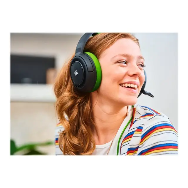 CORSAIR CA-9011197-EU Stereo Gaming Headset HS35 Green EU - Слушалки<<<Слушалки и Микрофони<<<Аудио Видео Дисплеи и