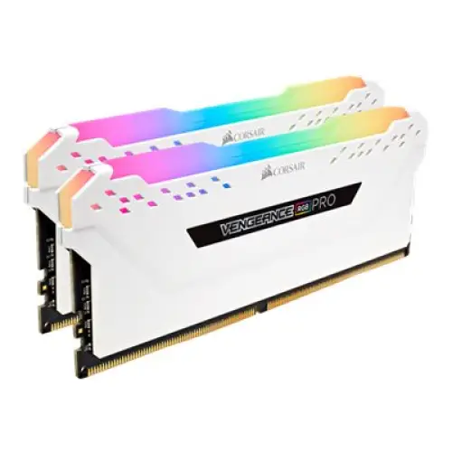 CORSAIR DDR4 3600MHz 16GB 2 x 288 DIMM Unbuffered Vengeance RGB PRO White Heat spreader RGB LED 1.35V XMP 2.0 - Памети