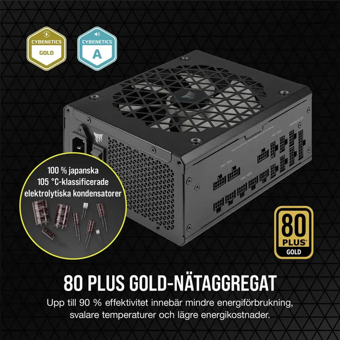 CORSAIR RM1000x 1000 Watt 80 PLUS GOLD Certified Fully Modular Power Supply - Захранвания за