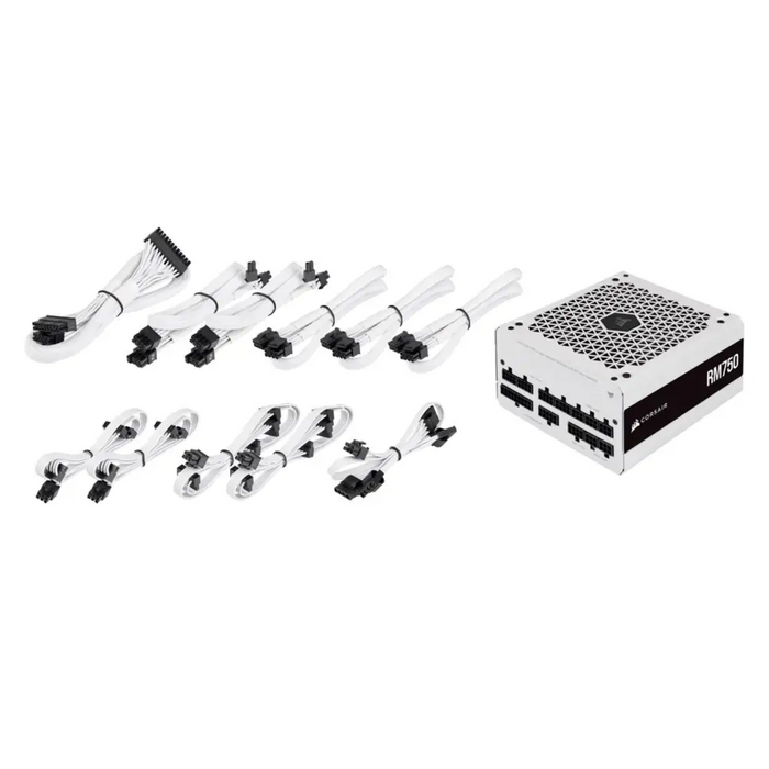 Corsair RM750 White 80+ Gold PSU Fully Modular - Захранвания за