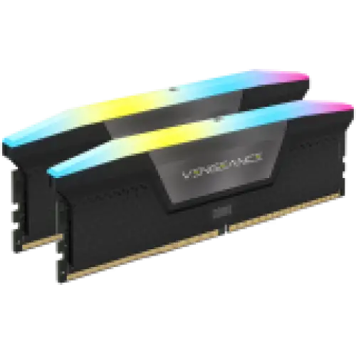 CORSAIR VENGEANCE RGB 32GB 2x16GB DDR5 5600MHz DIMM Unbuffered 40-40-40-77 XMP 3.0 Black Heatspreader RGB LED 1.25V