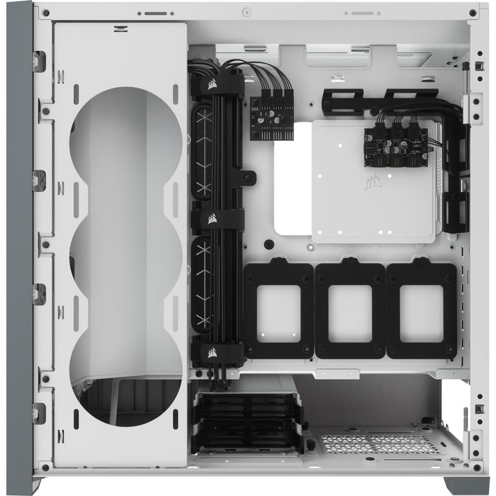 Box Corsair iCUE 5000X RGB Mid Tower, Tempered Glass, White