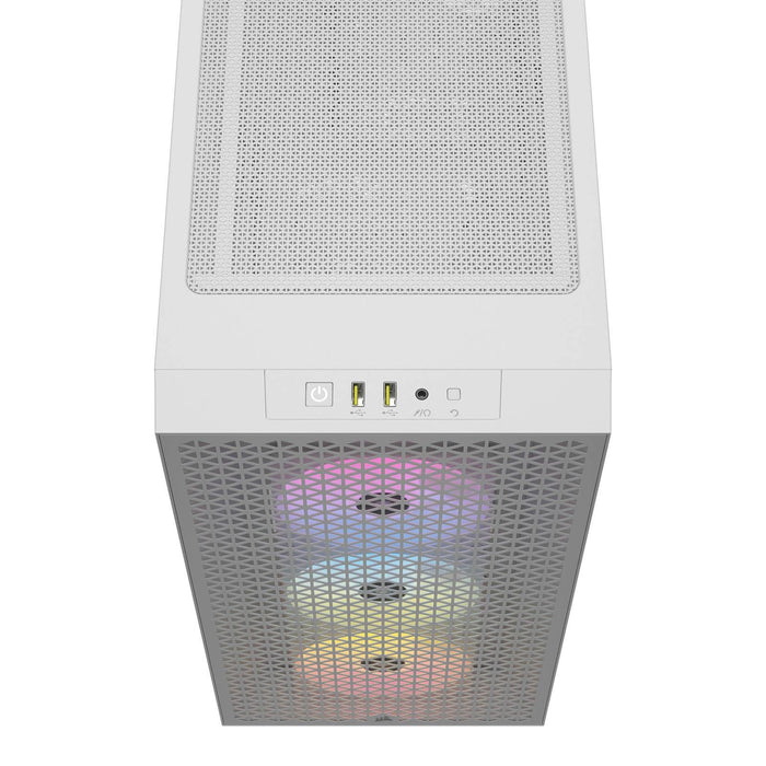Corsair 3000D RGB Airflow Mid Tower Case, White