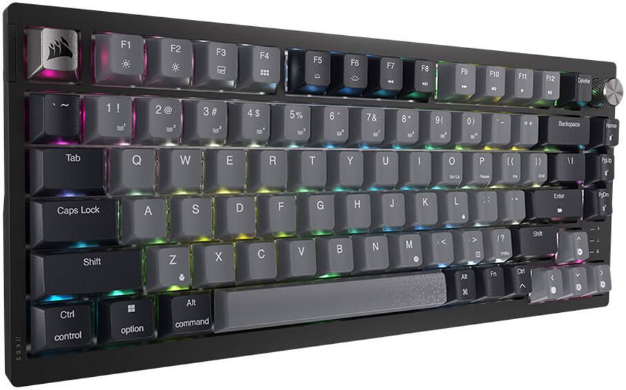 Corsair K65 Plus RGB 75% Wireless Mechanical Keyboard, HS, Corsair NLX Red Key Switches