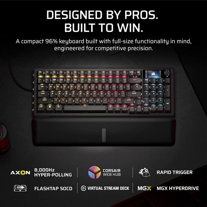 Corsair Vanguard Pro 96 Hall Effect Mechanical Gaming Keyboard - Hyperdrive Magnetic Switch