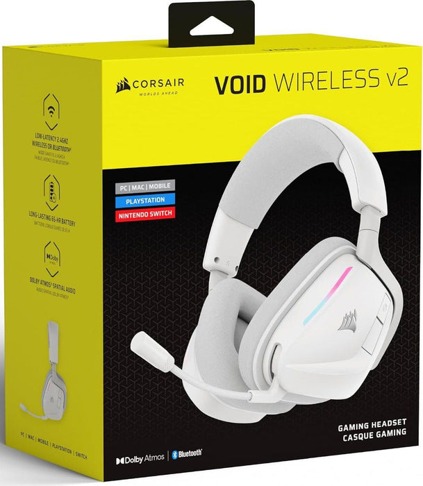 Corsair VOID v2 Wireless Gaming Headset with Microphone - White